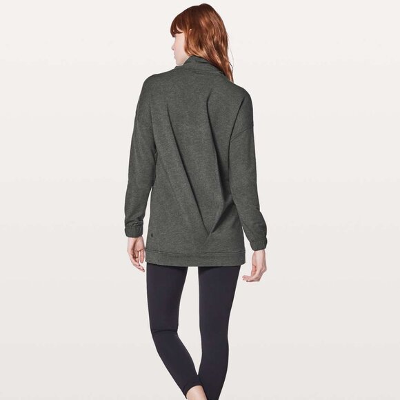 Lululemon Twisted & Tucked Long Sleeve In Heathered Mod Black Size 4 - Picture 4 of 9